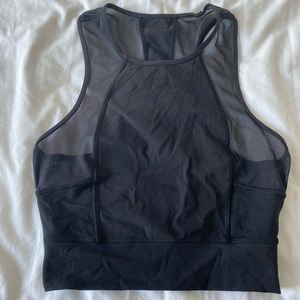 Lululemon Black Crop Top (Size 4)